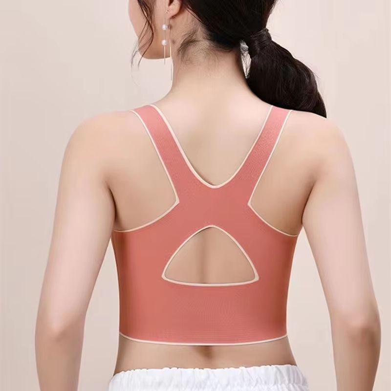 No Trace Womens Sports Bra  Shockproof Seamless And AntiSagging Yoga Vest 3