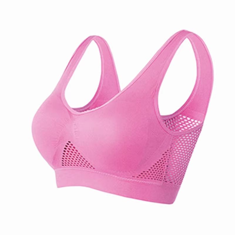 AirFlex Womens Seamless Sports Bra  Breathable PushUp And Removable Padded Fitness Top 11