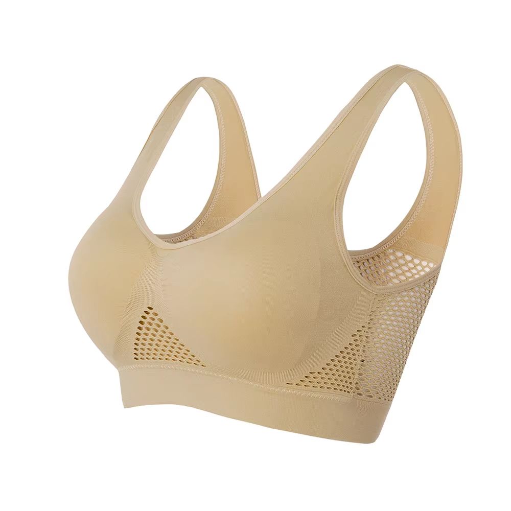 AirFlex Womens Seamless Sports Bra  Breathable PushUp And Removable Padded Fitness Top 4