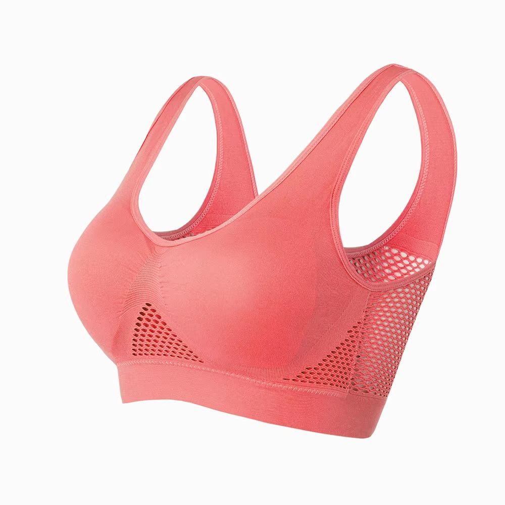 AirFlex Womens Seamless Sports Bra  Breathable PushUp And Removable Padded Fitness Top 12