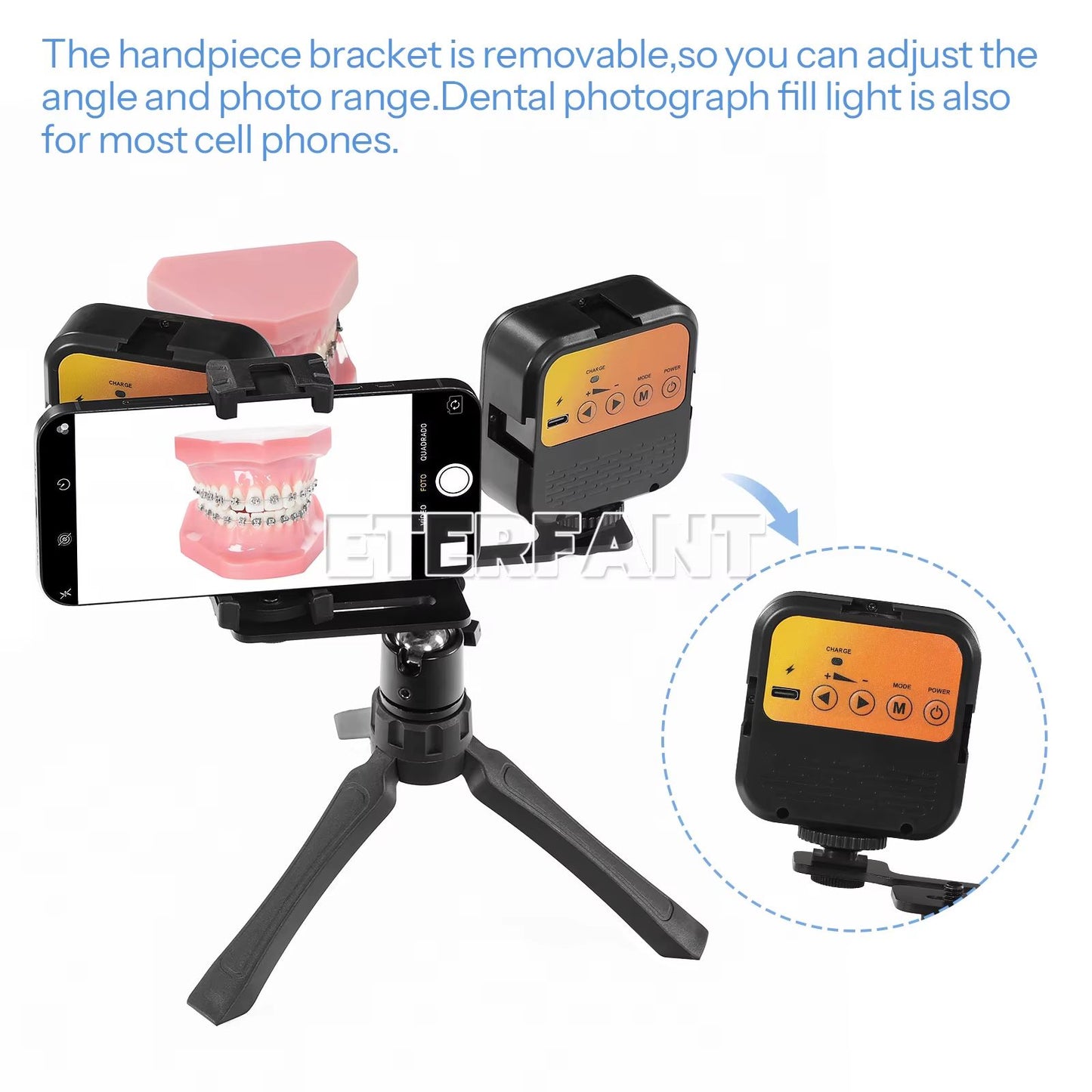 ETERFANT Dental LED Flash Photography Fill Light  7W Oral Camera Lighting Tool For Phones 3000K7000 1