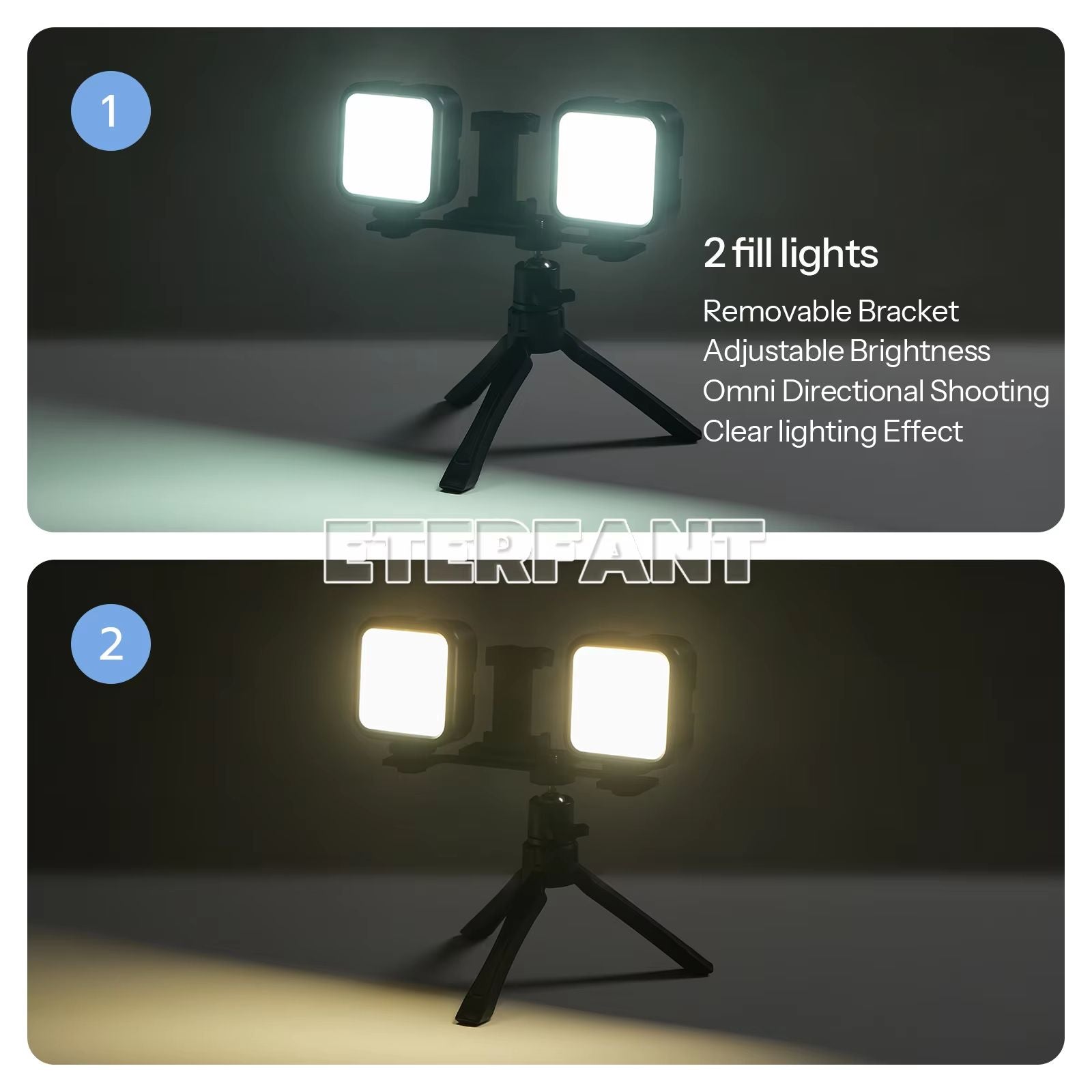 ETERFANT Dental LED Flash Photography Fill Light  7W Oral Camera Lighting Tool For Phones 3000K7000 3