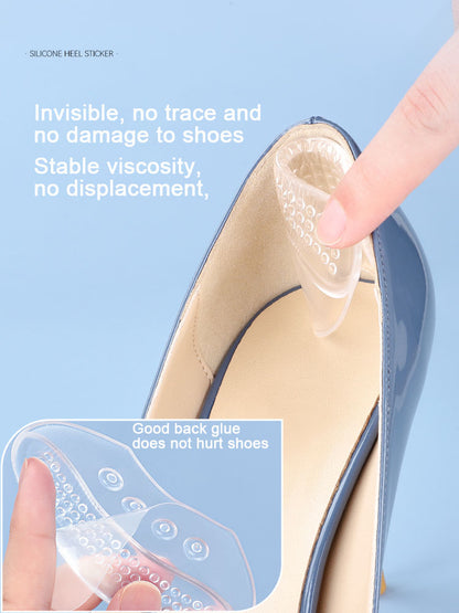 Gel Heel Cups, Silicone Heel Sticker Protectors, Anti-Slip Shoe Pads for High Heels and Sneakers