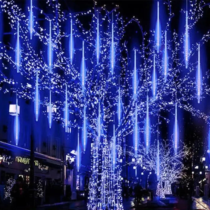 Waterproof LED Meteor Shower Lights, Christmas Patio Decor, Holiday Party String Lights