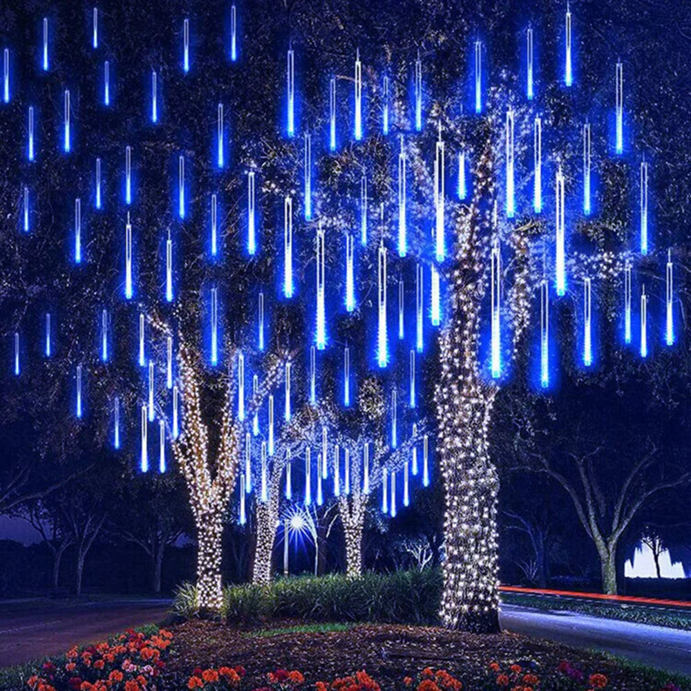 Waterproof LED Meteor Shower Lights, Christmas Patio Decor, Holiday Party String Lights