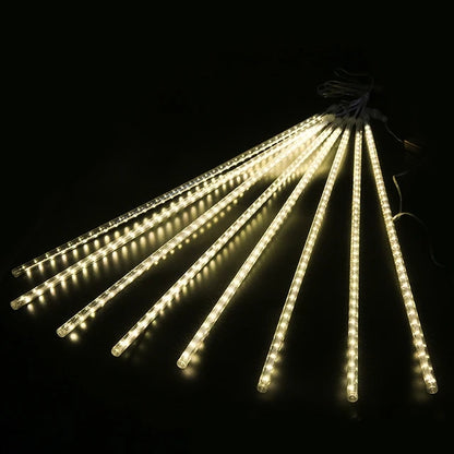 Waterproof LED Meteor Shower Lights, Christmas Patio Decor, Holiday Party String Lights
