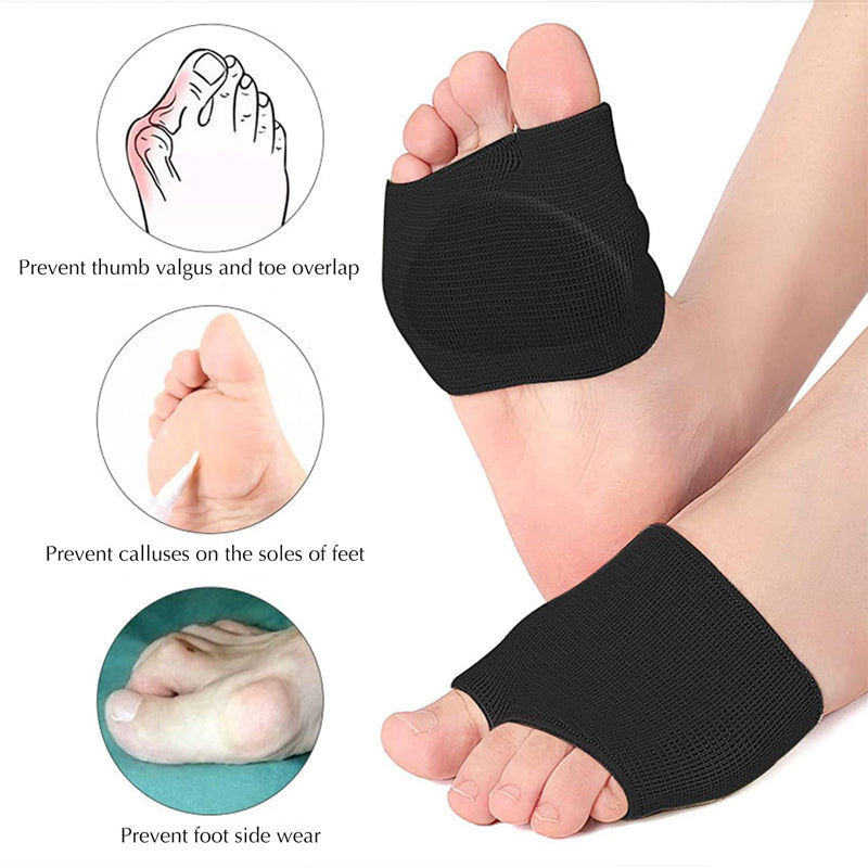 Soft Gel Forefoot Pads For Ball Of Foot Pain Relief Metatarsal Cushion For Women And Men Half Sock  2
