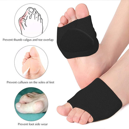 Soft Gel Forefoot Pads For Ball Of Foot Pain Relief Metatarsal Cushion For Women And Men Half Sock  2