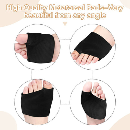 Soft Gel Forefoot Pads For Ball Of Foot Pain Relief Metatarsal Cushion For Women And Men Half Sock  4