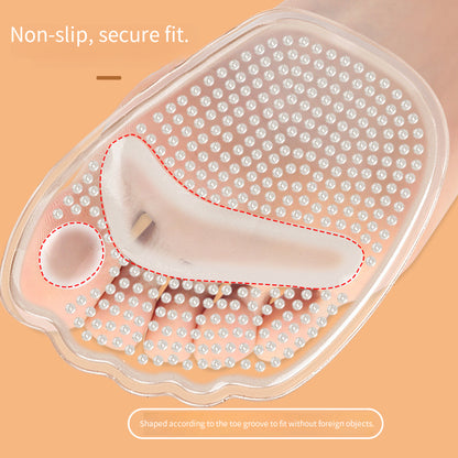 High Heels Gel Half Insoles for Women, Silicone Forefoot Pads, Self-Adhesive Shoe Cushions, Anti-Slip Foot Pain Care