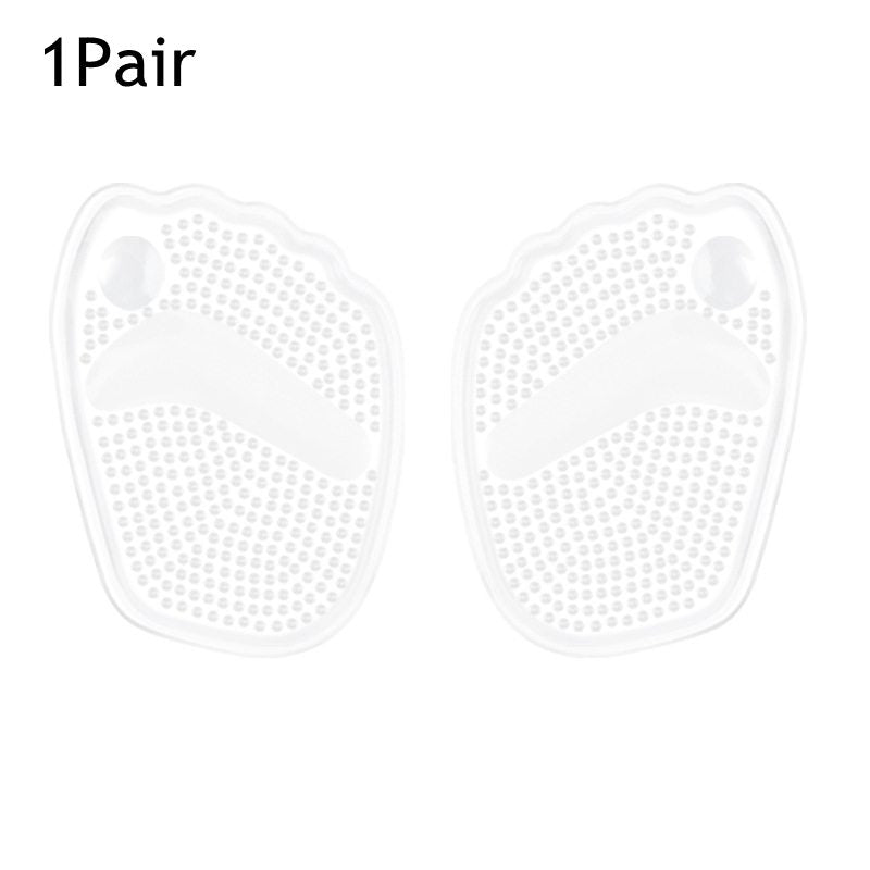 High Heels Gel Half Insoles for Women, Silicone Forefoot Pads, Self-Adhesive Shoe Cushions, Anti-Slip Foot Pain Care