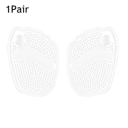 High Heels Gel Half Insoles for Women, Silicone Forefoot Pads, Self-Adhesive Shoe Cushions, Anti-Slip Foot Pain Care