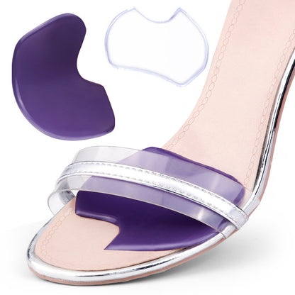 Non-slip Silicone Gel Insoles for Women Shoes, Self-Adhesive Forefoot Pads, Sandal Inserts for Cushion and Pain Relief