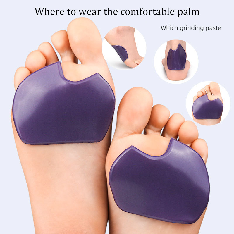 Non-slip Silicone Gel Insoles for Women Shoes, Self-Adhesive Forefoot Pads, Sandal Inserts for Cushion and Pain Relief