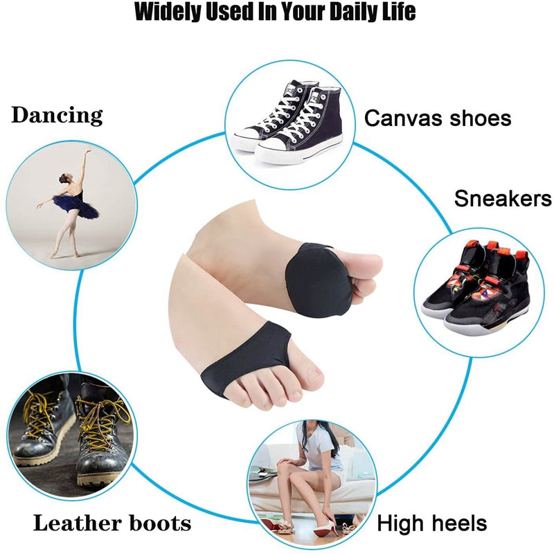 Silicone Insoles For Shoes Forefoot Gel Pads Metatarsal Foot Cushion Womens Breathable Pain Relief  2