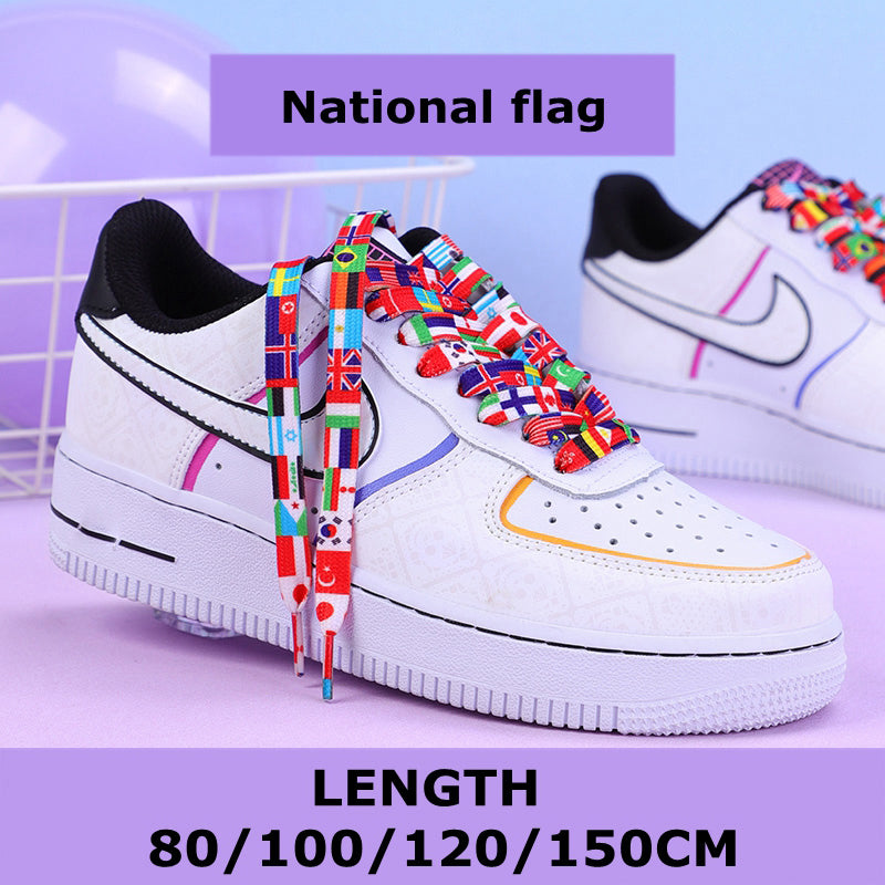 Colorful Flat Shoelaces, Rainbow Gradient Shoe Laces, Casual Canvas Shoes, Unisex Fashion Accessory