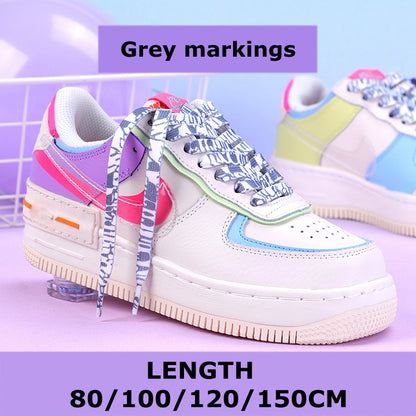 Colorful Flat Shoelaces, Rainbow Gradient Shoe Laces, Casual Canvas Shoes, Unisex Fashion Accessory