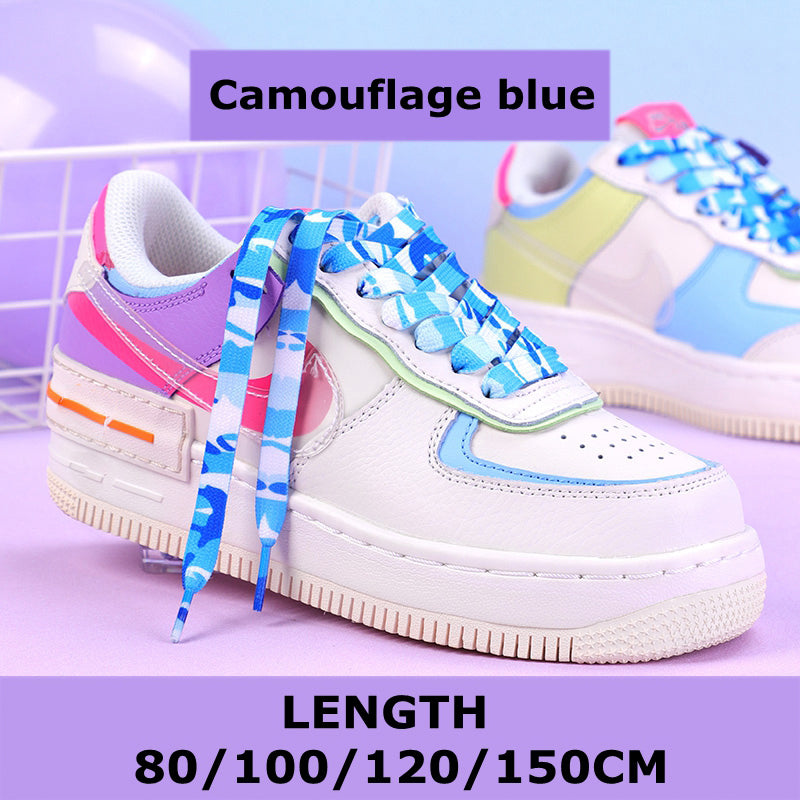 Colorful Flat Shoelaces, Rainbow Gradient Shoe Laces, Casual Canvas Shoes, Unisex Fashion Accessory
