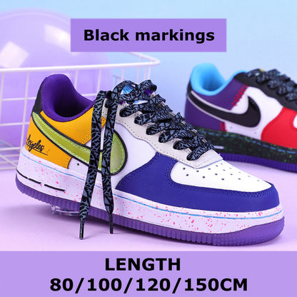 Colorful Flat Shoelaces, Rainbow Gradient Shoe Laces, Casual Canvas Shoes, Unisex Fashion Accessory