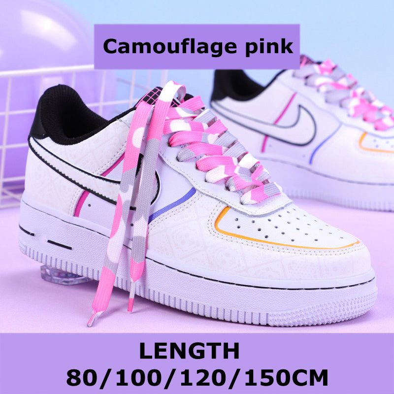 Colorful Flat Shoelaces, Rainbow Gradient Shoe Laces, Casual Canvas Shoes, Unisex Fashion Accessory
