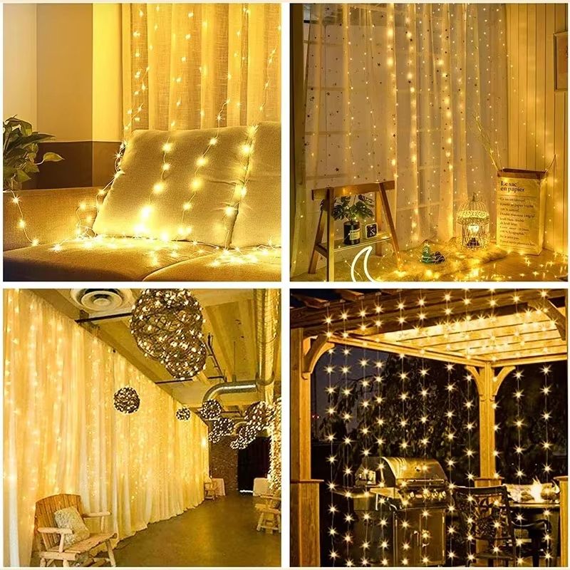 3M LED Curtain String Lights  USB Fairy Light Garland With 8 Lighting Modes For Holidays  Home Deco 3