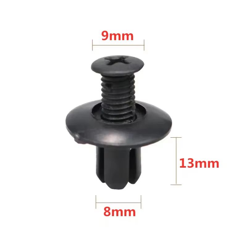 Universal 8mm Plastic Car Rivet Fasteners  Durable Fender  Bumper Clips For Toyota Kia Nissan And Y 3