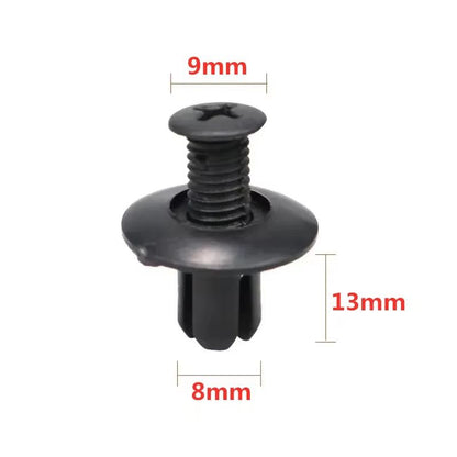 Universal 8mm Plastic Car Rivet Fasteners  Durable Fender  Bumper Clips For Toyota Kia Nissan And Y 3