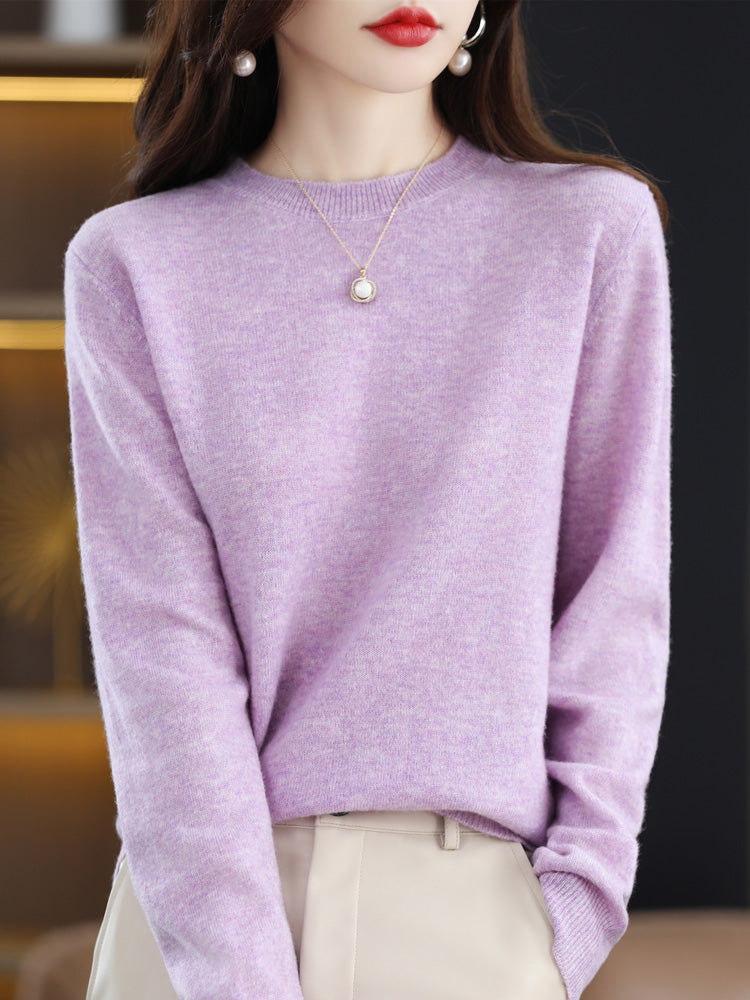 Womens Merino Wool Sweater O Neck Long Sleeve Pullover Spring Autumn Winter Basic Jumper Knitwear T 2