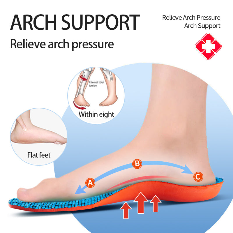 Orthopedic Insoles for Running Shoes, Sports Elasticity Sole Support, Breathable Cushion Insoles for Comfort and Shock