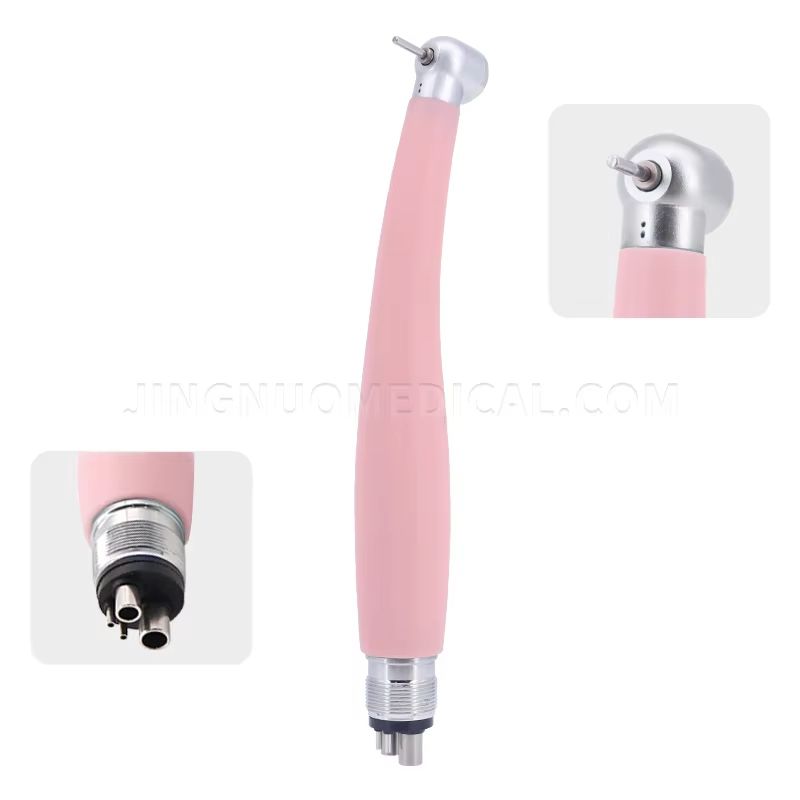 Pink Precision Dental Handpiece  HighSpeed Ceramic Bearing Tool With LED Light And Water Spray 9