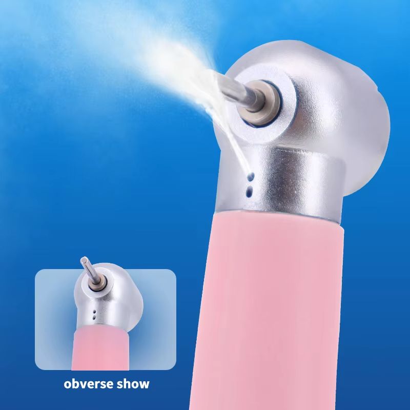 Pink Precision Dental Handpiece  HighSpeed Ceramic Bearing Tool With LED Light And Water Spray 1