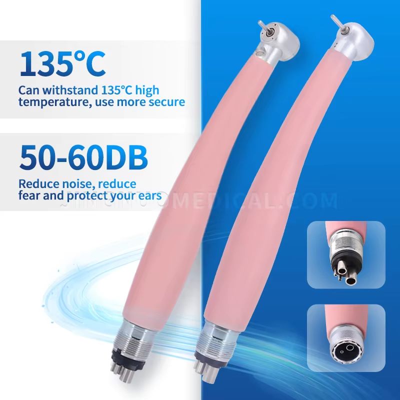 Pink Precision Dental Handpiece  HighSpeed Ceramic Bearing Tool With LED Light And Water Spray 2