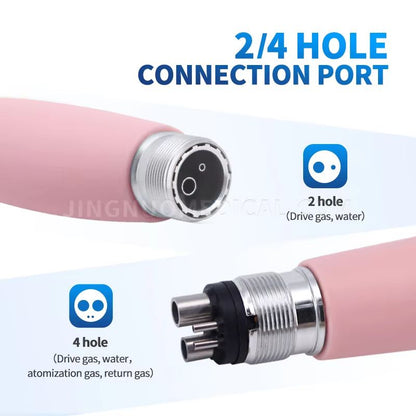 Pink Precision Dental Handpiece  HighSpeed Ceramic Bearing Tool With LED Light And Water Spray 4