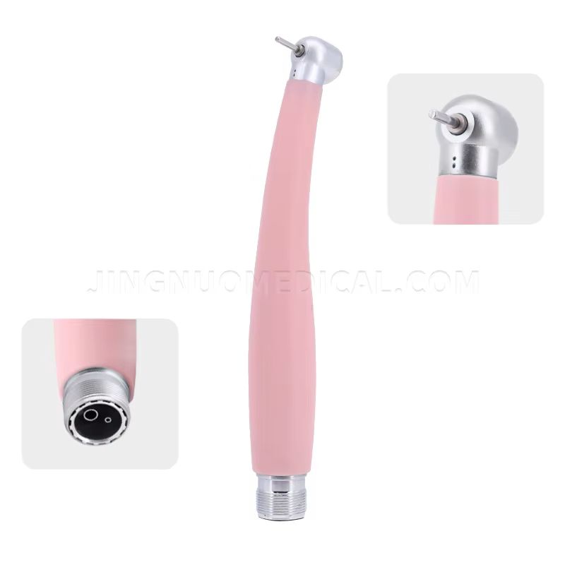 Pink Precision Dental Handpiece  HighSpeed Ceramic Bearing Tool With LED Light And Water Spray 6