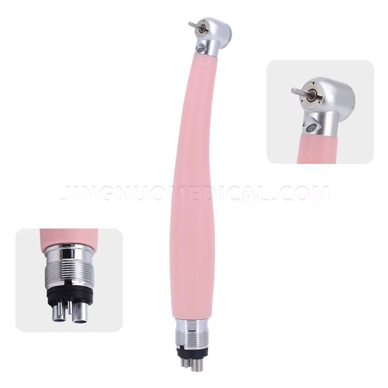 Pink Precision Dental Handpiece  HighSpeed Ceramic Bearing Tool With LED Light And Water Spray 8