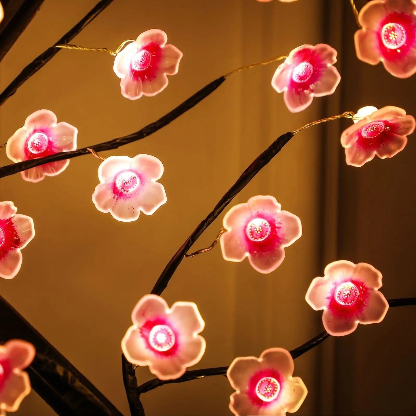 Artificial Bonsai Tree Night Light, USB and Battery Powered, Touch Switch Cherry Blossom, Desktop LED Lamp Decor