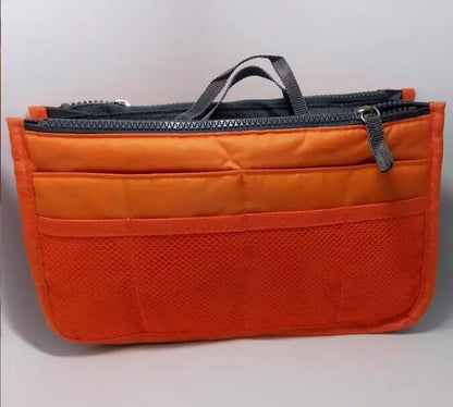 Portable Double Zipper Makeup Bag, Multi Functional Large Capacity Storage Bag, Mommy Bag, Pocket Cosmetic Organizer