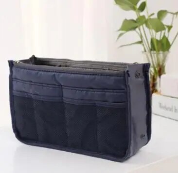 Portable Double Zipper Makeup Bag, Multi Functional Large Capacity Storage Bag, Mommy Bag, Pocket Cosmetic Organizer