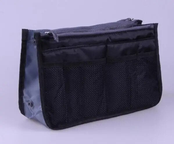 Portable Double Zipper Makeup Bag, Multi Functional Large Capacity Storage Bag, Mommy Bag, Pocket Cosmetic Organizer