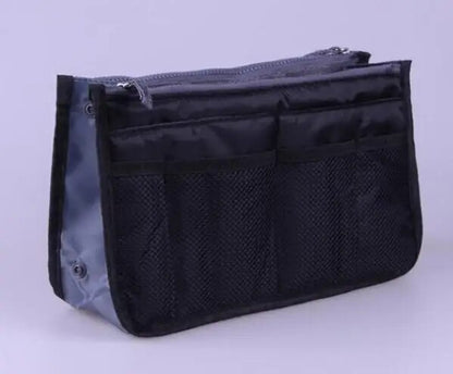 Portable Double Zipper Makeup Bag, Multi Functional Large Capacity Storage Bag, Mommy Bag, Pocket Cosmetic Organizer