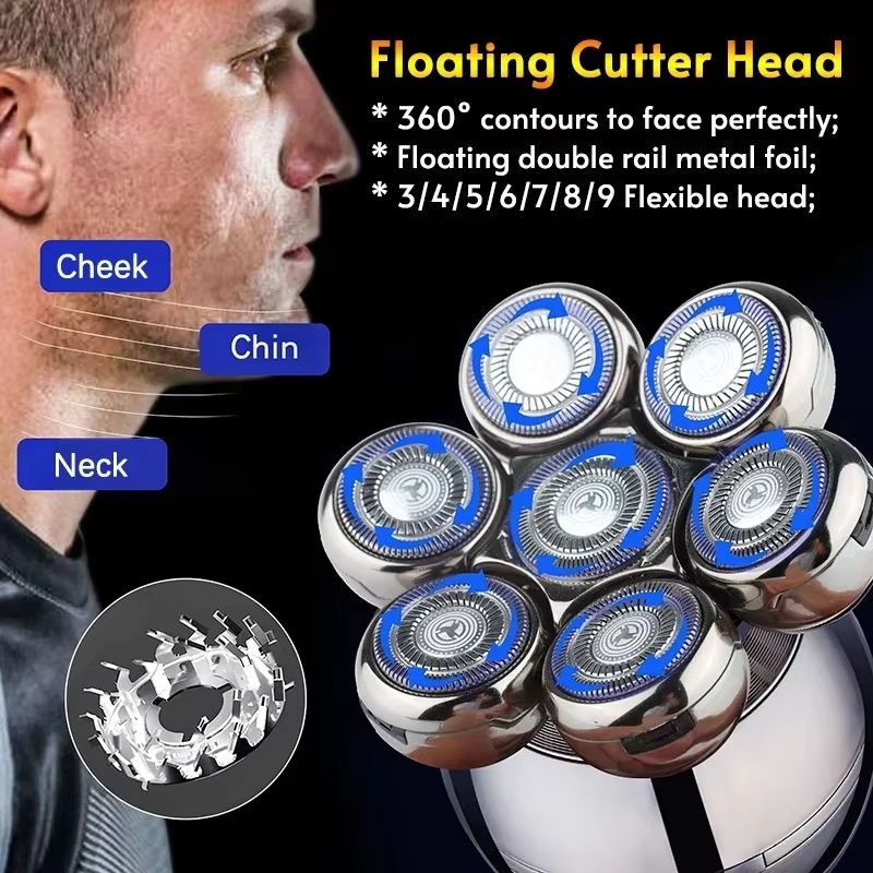 Precision Floating Shaver Replacement Head  Universal Electric Razor  Nose Trimmer Blades 3D9D Comp 1