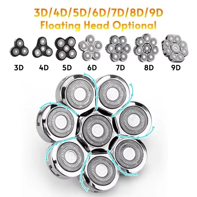 Precision Floating Shaver Replacement Head  Universal Electric Razor  Nose Trimmer Blades 3D9D Comp 2