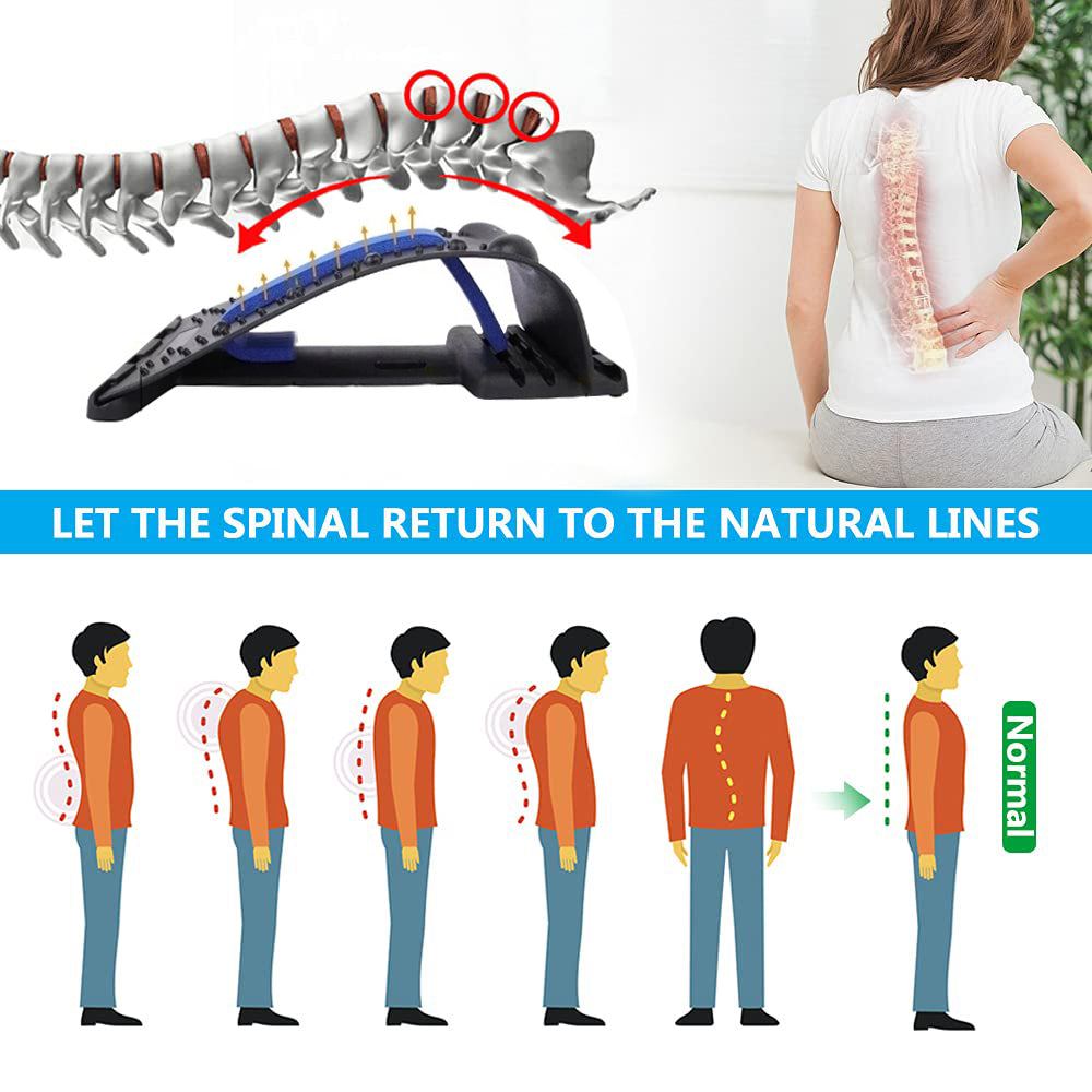 4 Level Adjustable Neck Stretcher Traction Devices, Neck Support Massage Board, Stretch Cervical Sporting Fitness Lumbar
