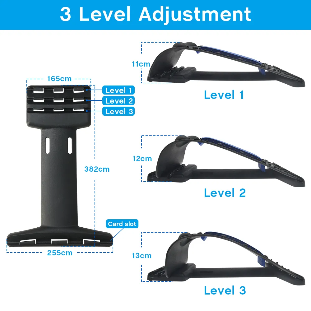 4 Level Adjustable Neck Stretcher Traction Devices, Neck Support Massage Board, Stretch Cervical Sporting Fitness Lumbar