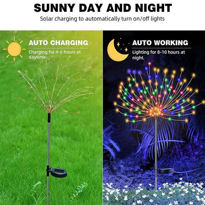 Solar Firework Fairy Lights  Waterproof LED Garden Lights For Pathway Patio Yard Or Holiday Decorat 1