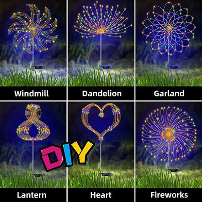 Solar Firework Fairy Lights  Waterproof LED Garden Lights For Pathway Patio Yard Or Holiday Decorat 3