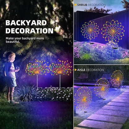Solar Firework Fairy Lights  Waterproof LED Garden Lights For Pathway Patio Yard Or Holiday Decorat 4
