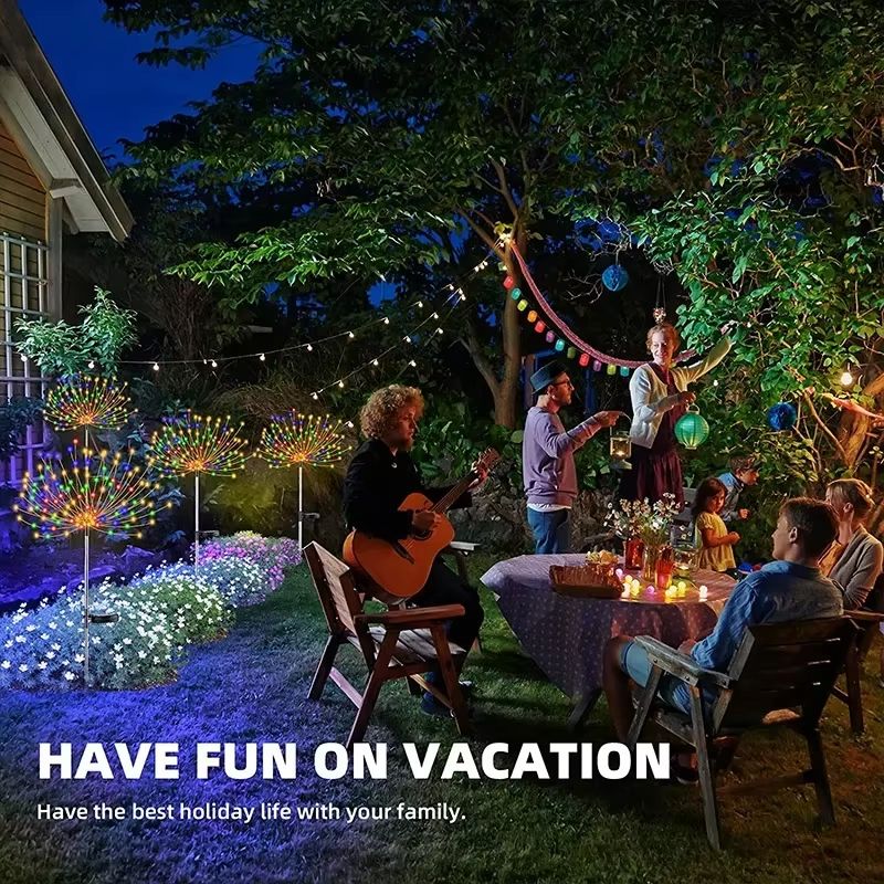 Solar Firework Fairy Lights  Waterproof LED Garden Lights For Pathway Patio Yard Or Holiday Decorat 5