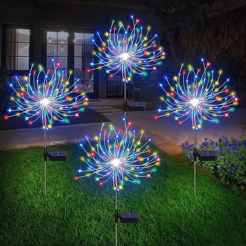Solar Firework Fairy Lights  Waterproof LED Garden Lights For Pathway Patio Yard Or Holiday Decorat 8