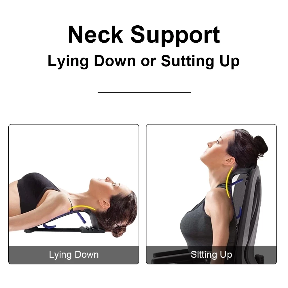 Apparatus Neck Shoulder Stretcher, Cervical Spine Support Relaxer, 4 Level Neck Stretches Massage, Muscle Massage